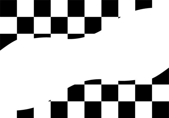 black and white checkered design with central copy space