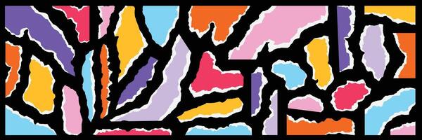 conjunto de color Rasgado papel formas collage Arte con retro papel elementos, dibujado textura, q.e.p.d piezas. separar Clásico documentos para pancartas, carteles, publicaciones vector