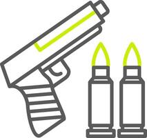 Bullet Line Two Color Icon vector