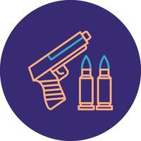 Bullet Line Two Color Circle Icon vector