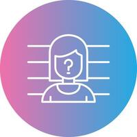 Suspect Line Gradient Circle Icon vector