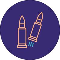 Bullet Line Two Color Circle Icon vector