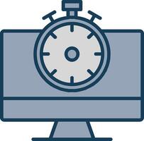 High Speed Communication Line Filled Grey Icon vector