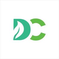 Letter D and C with Leaf Logo vector