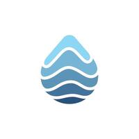 Wave in Water Drop Logo Concept vector