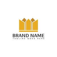 crown real estate logo design concept vector