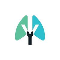 Letter Y Lungs Logo Concept vector