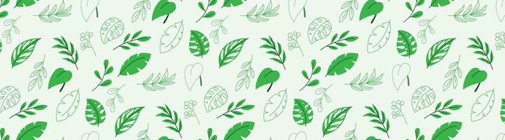 green leaves seamless pattern background wallpaper, leaf, foliage vector