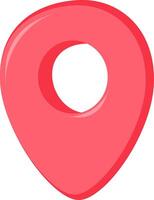 alfiler. rojo dirección puntero en doblada ciudad mapa, GPS navegación y viaje locaciones en posición buscar pegatina 3d icono vector