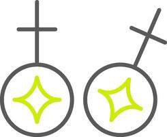 Cufflinks Line Two Color Icon vector