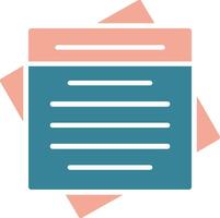 Sticky Note Glyph Two Color Icon vector