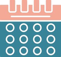 Calendar Glyph Two Color Icon vector
