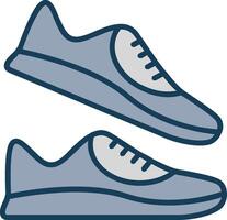 Jogger Line Filled Grey Icon vector