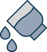 Add Water Line Filled Grey Icon vector