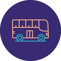 City Bus Line Two Color Circle Icon vector