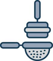 Tamping Line Filled Grey Icon vector