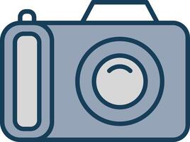 Camera Line Filled Grey Icon vector