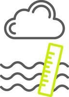 Ruler Line Two Color Icon vector