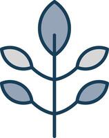 Plant Line Filled Grey Icon vector