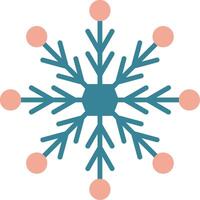 Snowflake Glyph Two Color Icon vector