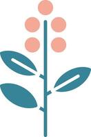 Eucalyptus Glyph Two Color Icon vector