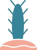 icono de dos colores de glifo de cactus vector