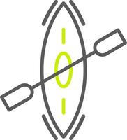 Kayak Line Two Color Icon vector