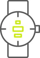 Diving Watch Line Two Color Icon vector