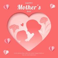 Elegant Mother's Day greeting design template vector