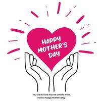 Cute Mother's Day greeting graffiti design template vector