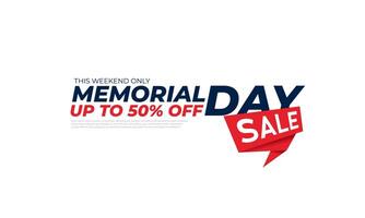 Memorial Day Sales Background illustration vector