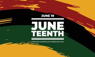 Happy Juneteenth june 19 freedom day background illustration vector