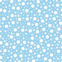Seamless pattern with white polka dots on blue background vector