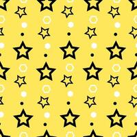 Star pattern on yellow background vector