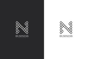 N Typography logo design vector