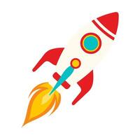 rocket in space vector