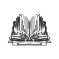 open book on white background illustration design vector