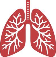 Human lungs icon illustration. vector