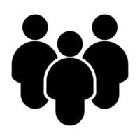 People flat style icon . Team work symbol. Group of humans sign For your web site design, logo, app, UI. illustration vector