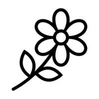 Flower outline icon for graphic design, logo, web site, social media, mobile app, ui illustration vector