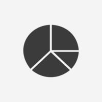 Pie chart icon. graph symbol vector