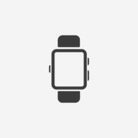 wrist watch, smart watch icon. clock wristwatch hand, smartwatch symbol vector