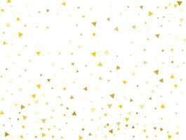 Christmas Golden Triangular Confetti Background. illustration vector