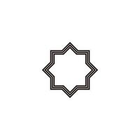 Figure, three lines, islamic geometric symbol simple logo vector