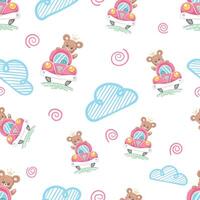 Beautiful cartoonish pattern design vector