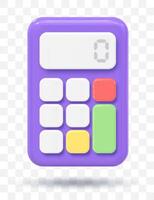 3d icon calculator. Concept of financial management vector