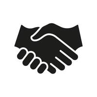 Handshake Silhouette Icon. Business Partnership. Greetings, Introduction At Meeting Glyph Pictogram. Hand Shake, Deal Solid Sign. Professional Agreement Symbol. Isolated Illustration vector