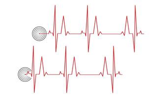 ECG heart beat line icon symbol, Heart beat pulse hospital logo sign. vector