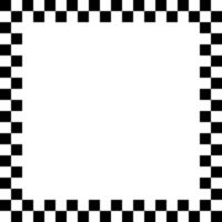 juego de damas marco, frontera en línea Arte estilo geométrico sin costura modelo. eps.10. vector