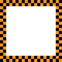 Checkers frame, border in line art style geometric seamless pattern. EPS.10. vector